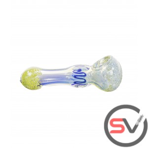 CUBED BODY FRIT GLASS PIPE 3CT/PK